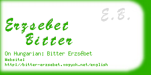 erzsebet bitter business card